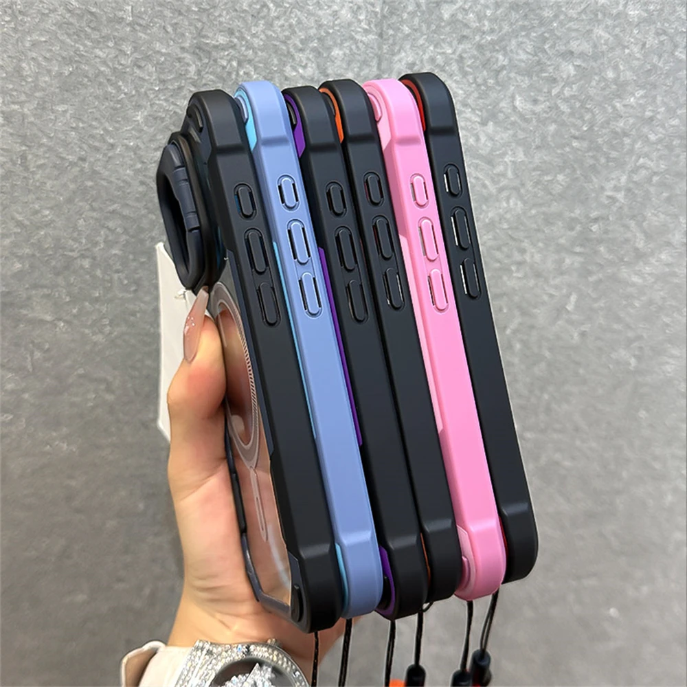 Armor Candy Color Clash For Magsafe Phone Case For iPhone 11 15 14 13 12 16 Pro Max 3