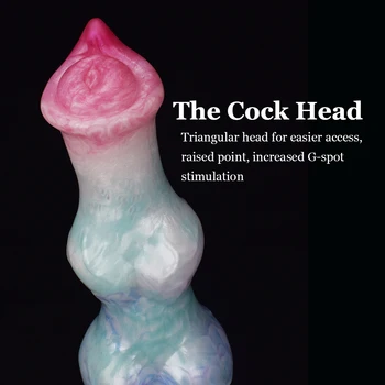FAAK Large Knot Dog Dildo With Suction Cup Simulation Protruding Cock Head For G-spot Stimulation Adult Anal Toys Big Butt Plug 3