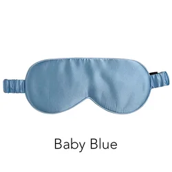 Luxurious 100% Mulberry Silk Sleep Mask with Total Blackout Blindfold (Baby Blue)