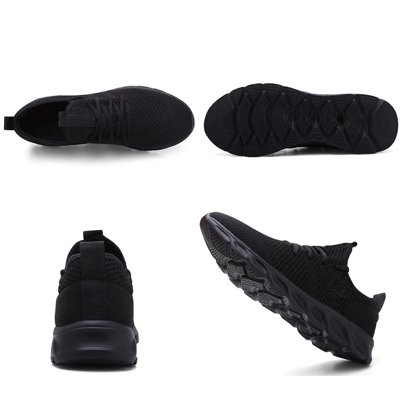 Running Sneakers Casual Sneakers Sports Shoes Mens Mesh Breathable Elastic Lace 48