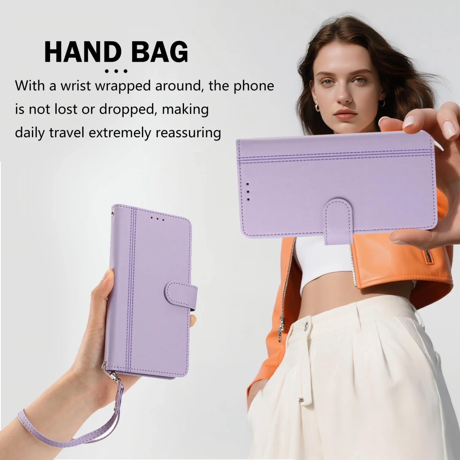 Elegant PU Leather Wallet Flip Phone Case Cover
