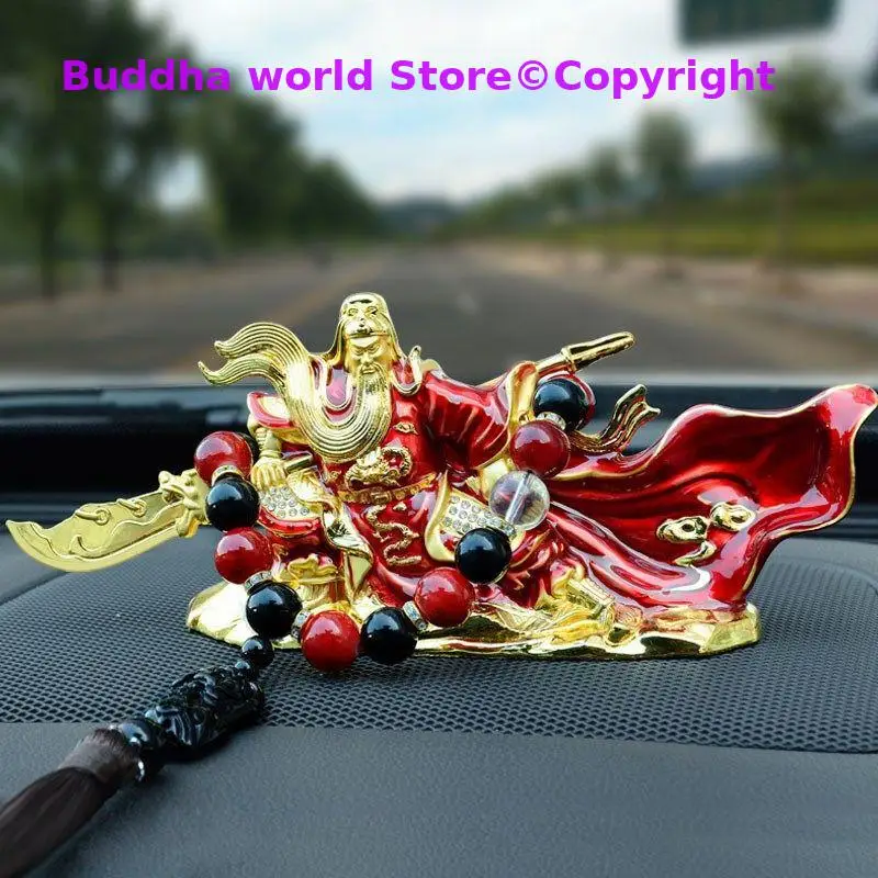 

TOP HOME OFFICE Company SHOP CAR TOP Efficacious Money Drawing thriving business golden GUAN GONG Buddha FENG SHUI BRASS statue