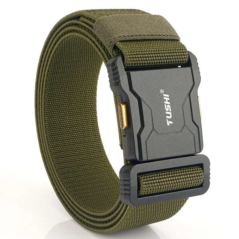 

Tactical Belt for Men Aluminum Alloy Pluggable Buckle Training Hunting Belts Comfortable High Quality Male Belt