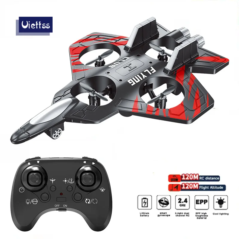 CZ01 Glider Flying Helicopter RC Hobby Jet Plane 2.4G Stunt Remote Control Foam Fighter Airplane Toy Drone With Light