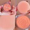 Embossed Petals Blush Peach Pink Orange Tint Makeup Blush Palette Cheek Contour Rouge Cosmetics Long-lasting Face Brightens 2