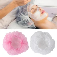 100 PCS Hair Caps 21 Inch Disposable Non-woven Bouffant Hair Net Caps Elastic Head Cover Cap For Beauty Kitchen Food Salon Bath 2