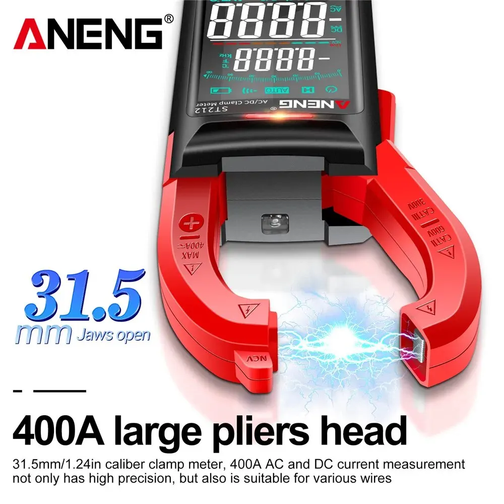Digital Multimeter ANENG ST212 6000 Counts DC/AC Current 400A Amp Large Color Screen Voltage Tester