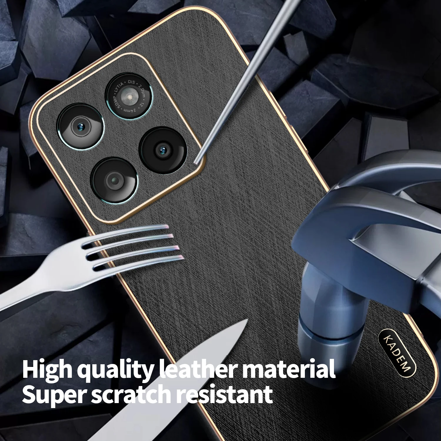 Vegan Leather Ultra-Thin Anti-Drop Case - Skin-Friendly Air Pro Cover