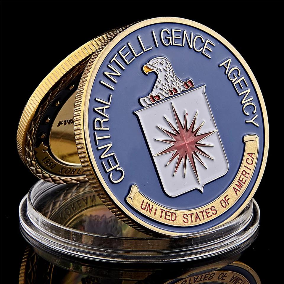 Médaille Commémorative CIA - Central Intelligence Agency - Plaqué Or - Neuf