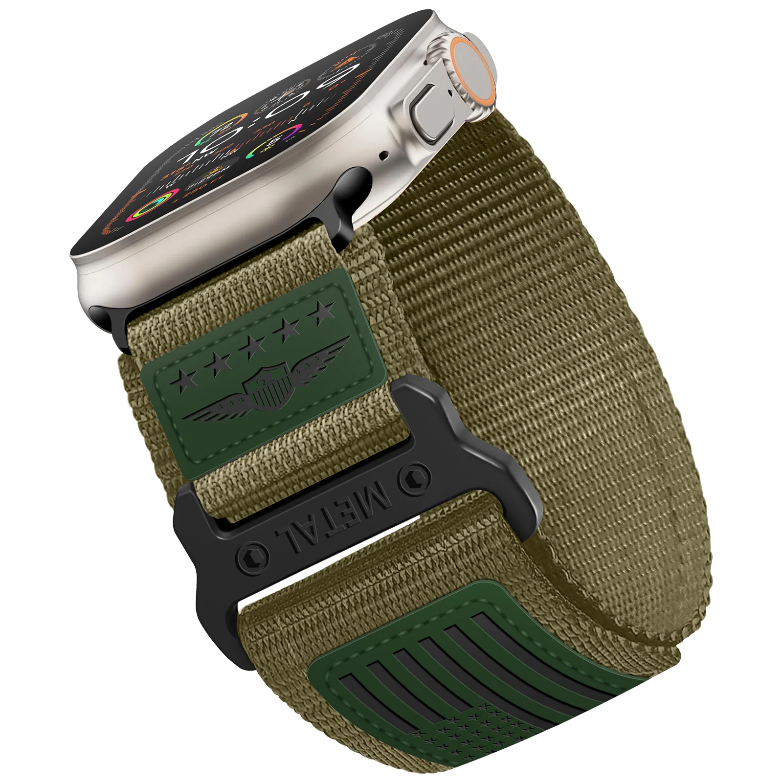 Premium Sport Woven Nylon Strap and Leather Bracelet