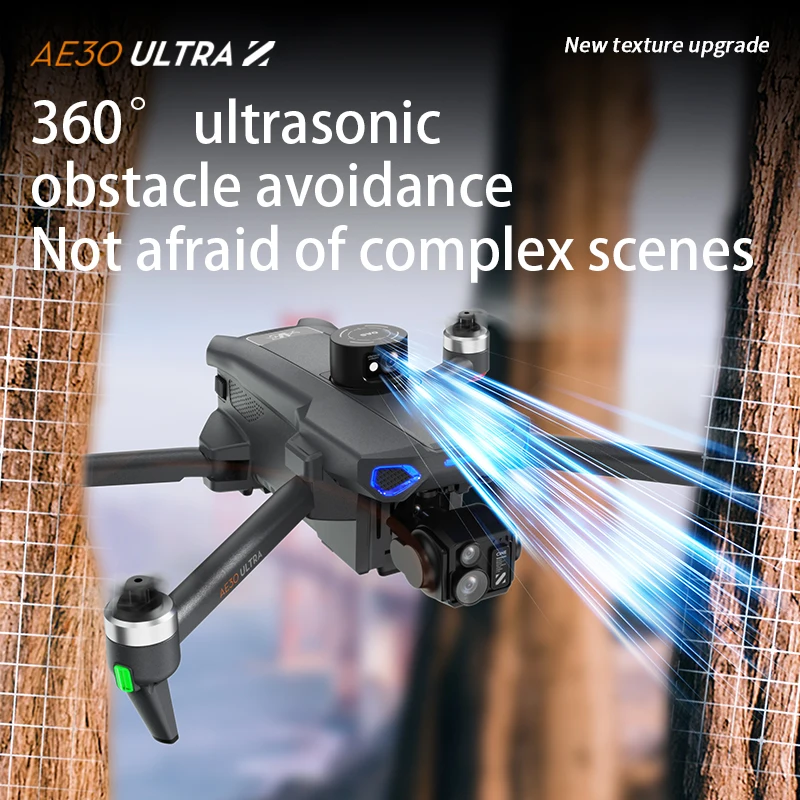 AE30 GPS Drone 8K Profession HD Camera 3-axis Gimbal Brushless Laser Obstacle Avoidance Airdrop With Large Screen Quadcopte Toys