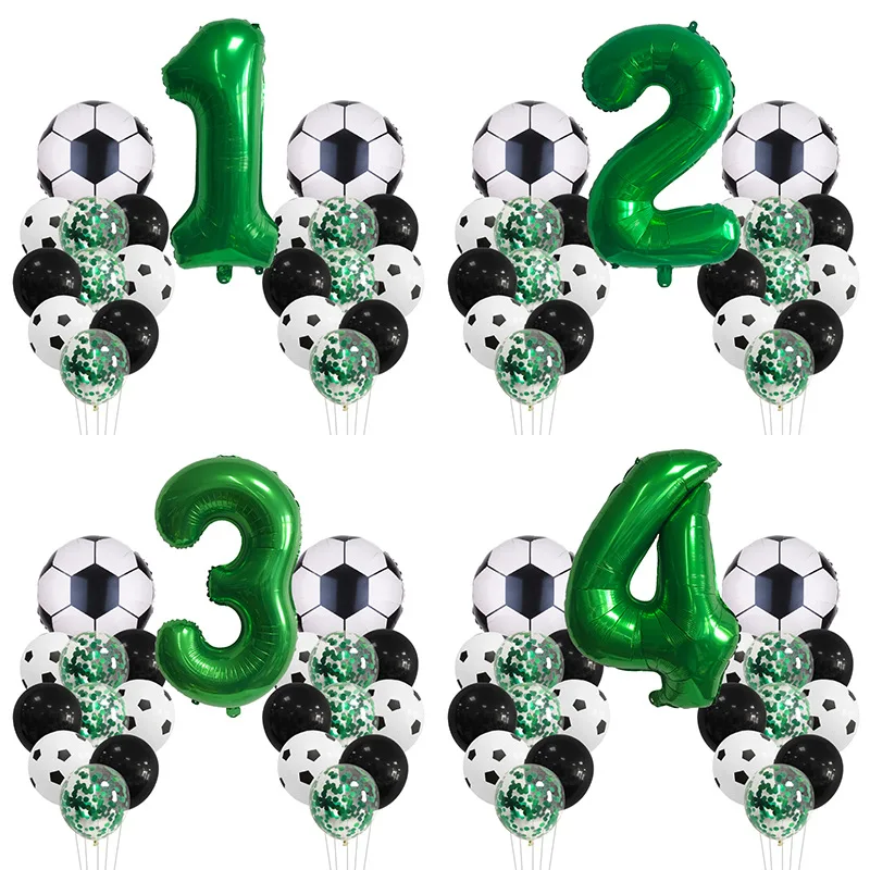 

Football Green Number Balloon Set Football Theme Party Decoration Balloons Birthday Party Decoration Balloons Wholesale