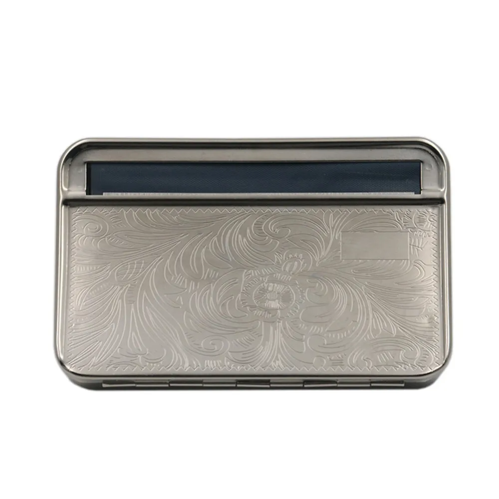 Premium Metal Cigarette Case & Rolling Machine - Ultimate Tobacco Rolling Tool and Smoking Accessory