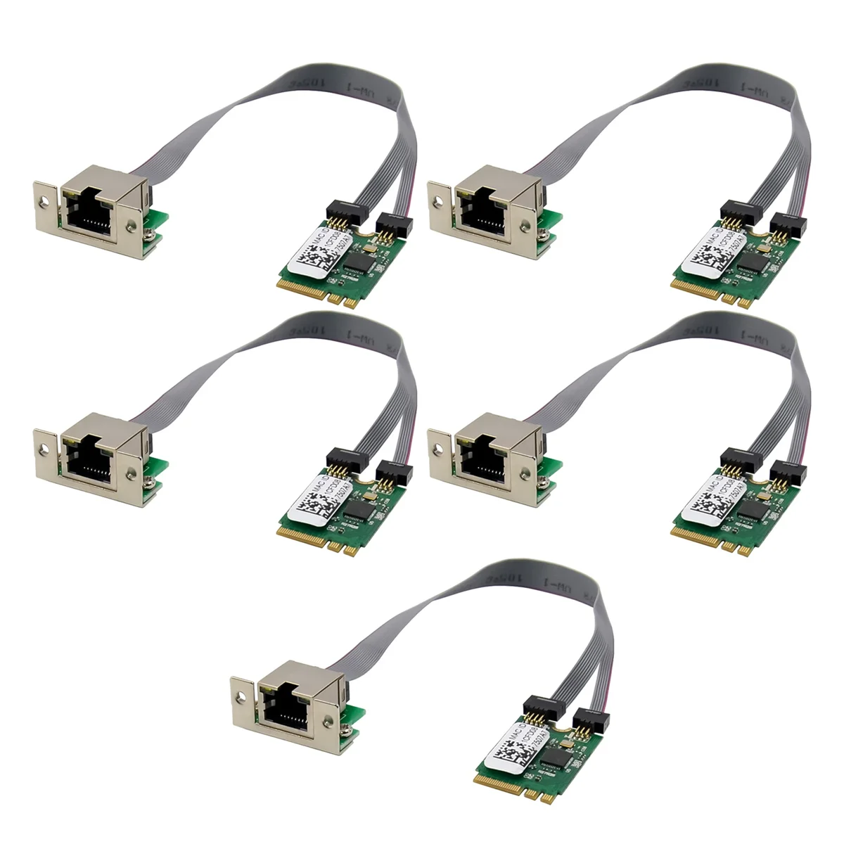 Adaptador de Rede Pci Express Placa Lan Ethernet Controle Industrial Pci Express 5x M.2 a Mais e Key 2.5g Rtl8125b