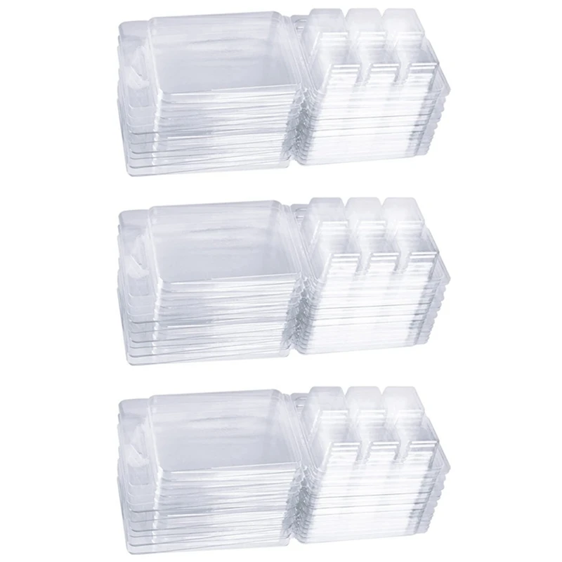 

BEAU-300 Packs Wax Melt Clamshells Molds, Clear Empty Plastic Square Tray For Wax Tarts Candles