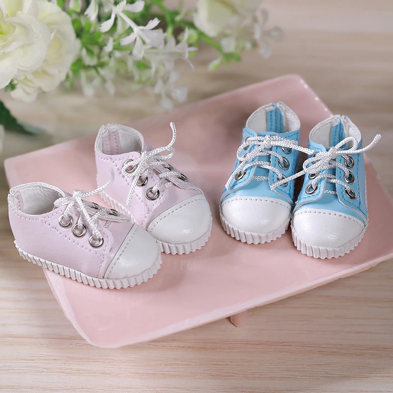 BJD shoes For 1/6  bjd body light blue colors leather shoes about Length 4.6cm Accessories OUENEIFS it s all about shoes