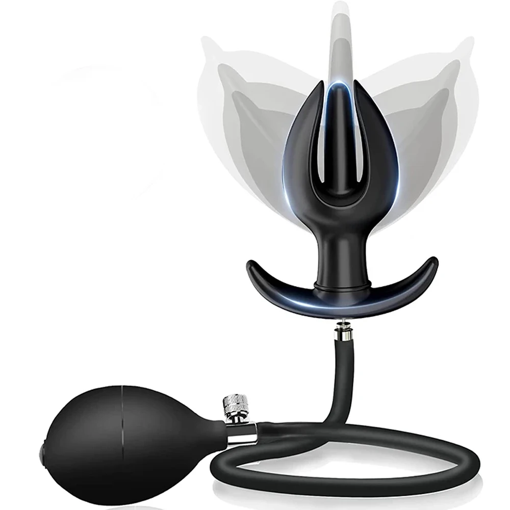 Inflated Anal Plug Separate Pump Expandable Big Butt Plug Prostate Massager Anus Dilator Anal Dildo Sex Toys for Men Women Gay anal plug dilator