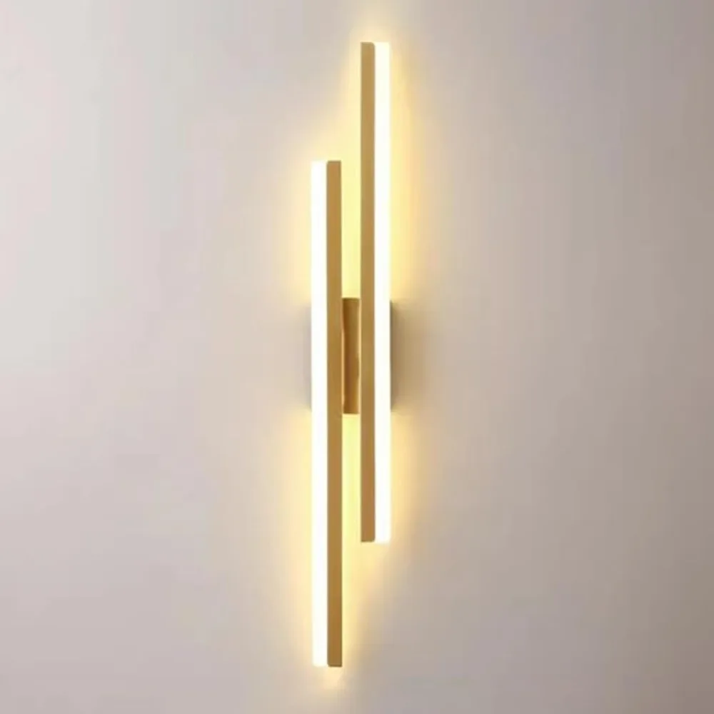 Nordic Gold LED Wall Lamp Sconces Modern Durable Acrylic Lampshade Indoor Lighting for Living Room Bedroom Bedside Light Fixture