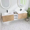 72" Bathroom Vanity with Sink, Double Sink Wall Mounted Vanity Combo, Modern  Bathroom Vanity Set with 4 Doors 1