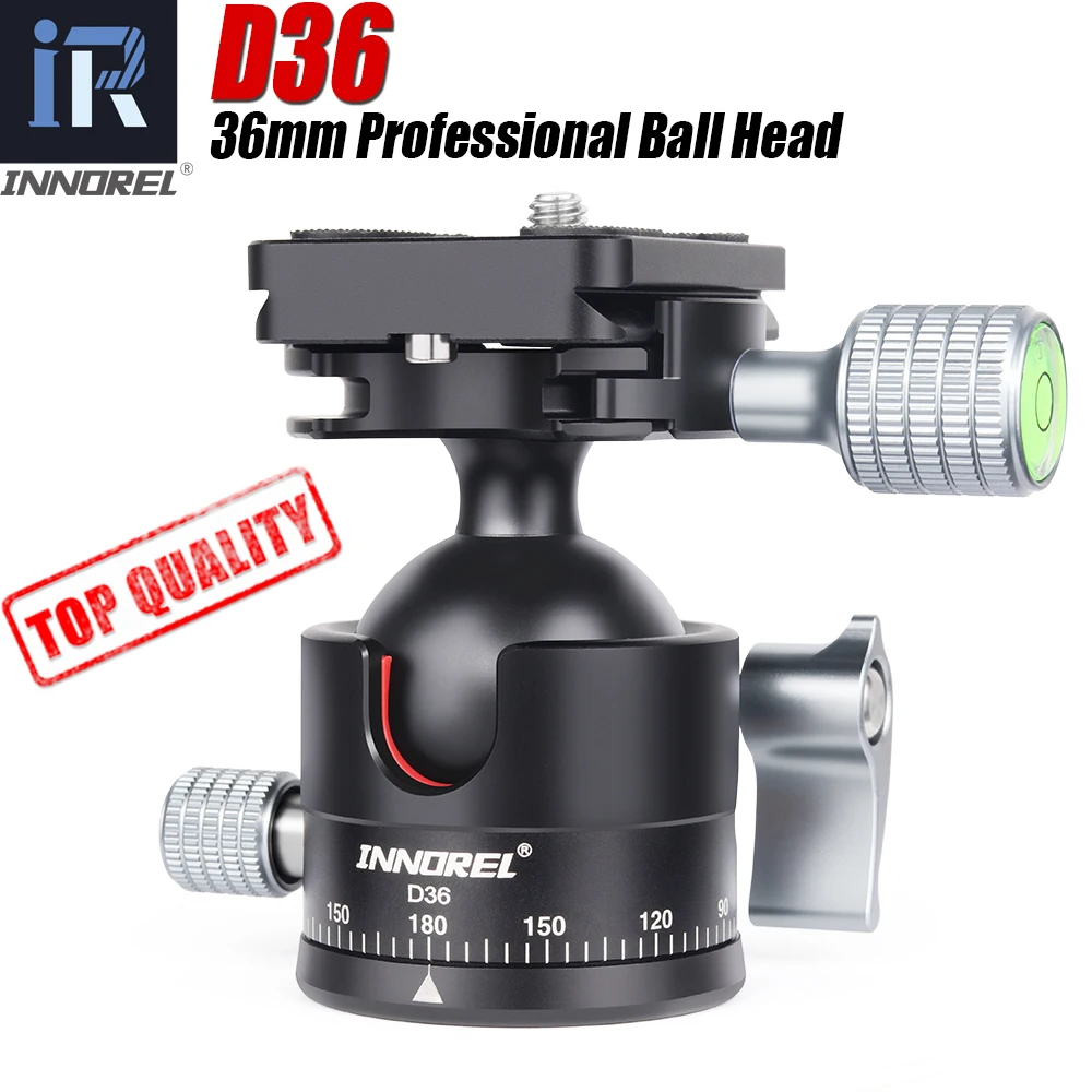 Panoramic Tripod Ball Head 36/46mm Ball Low Profile Tripod Head Ballhead Lever Release Clamp Q.R Plate/Mlok Arca Rail For Camera - 44 - View #10