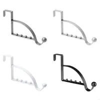 2Pieces Over The Door Hooks Hanger Multi Hanging Storage Organizers Valet Hooks Y4QC 1