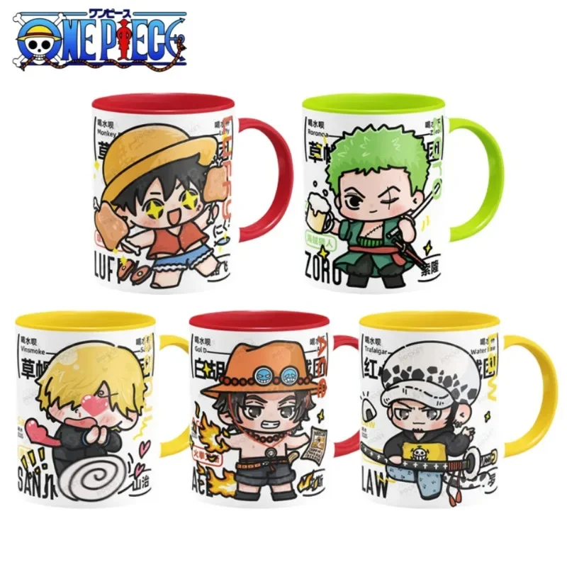 

One Piece peripherals Luffy Zoro Sanji character ceramic cup anime water cup birthday gift personalized creative mug water cup