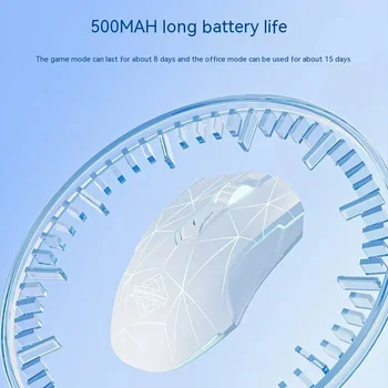 Ajazz Aj52 Mouse Wired Wireless 3mode Adjustable DPI side buttons RGB Backlit Lightweight Esports game mouse PC Accessories gift 3