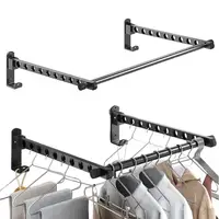 Wall Rack for Clothes Foldable Wall Drying Rack Wall Mounted Clothes Drying Hanger for Laundry Folding Indoor Laundry Hanger 1