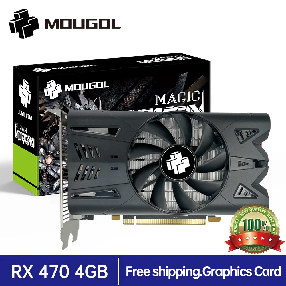 MOUGOL-Graphics-Card-AMD-GPU-Radeon-RX-470-4G-GDDR5-256Bit-14nm ...