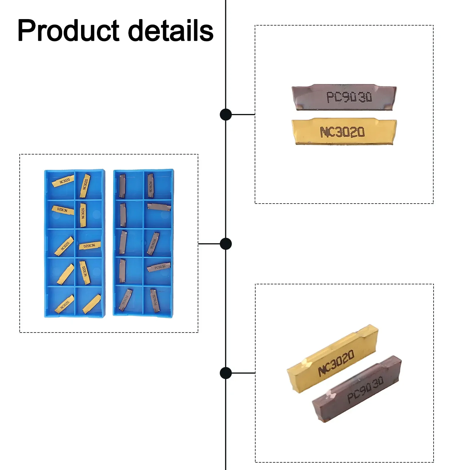Parting Carbide Insert Cut-off MGMN200-G / MGMN200-G LDA Set Tool Workshop Blade Bulk Cutter Equipment 20Pcs New