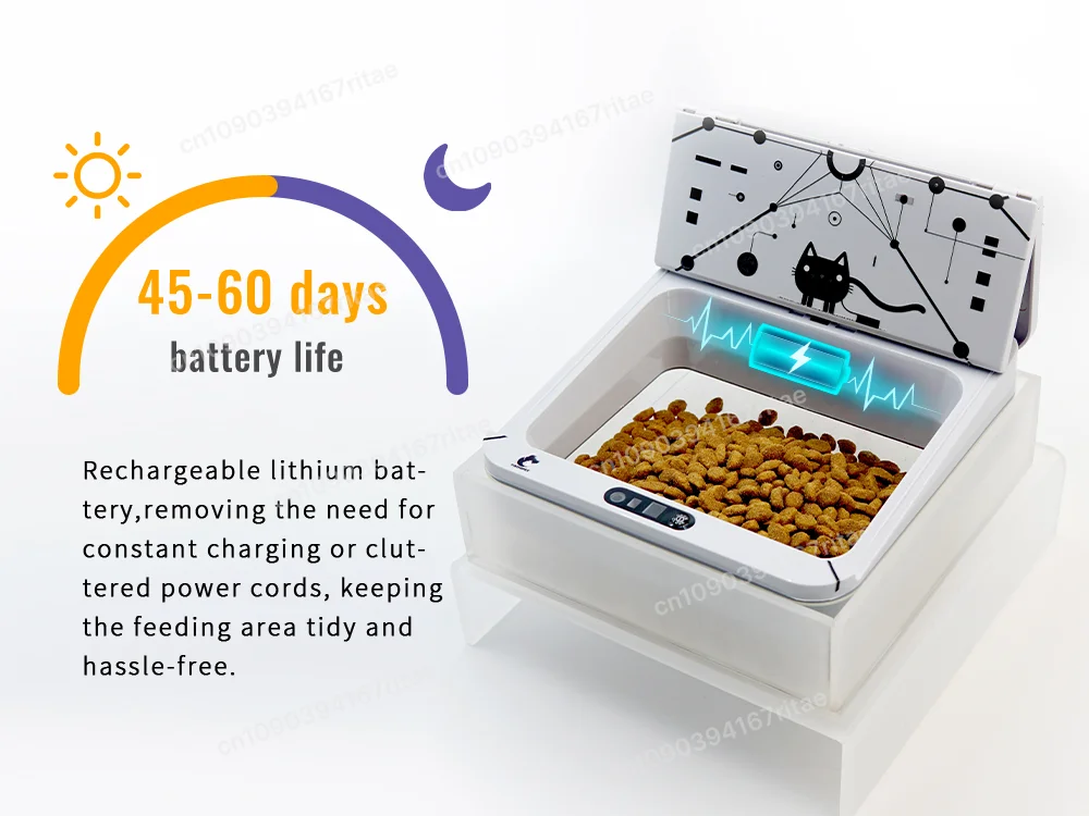รูปสินค้า เครื่องให้อาหารสัตว์เลี้ยงอัจฉริยะ 650 มล. พร้อมเซ็นเซอร์ RFID