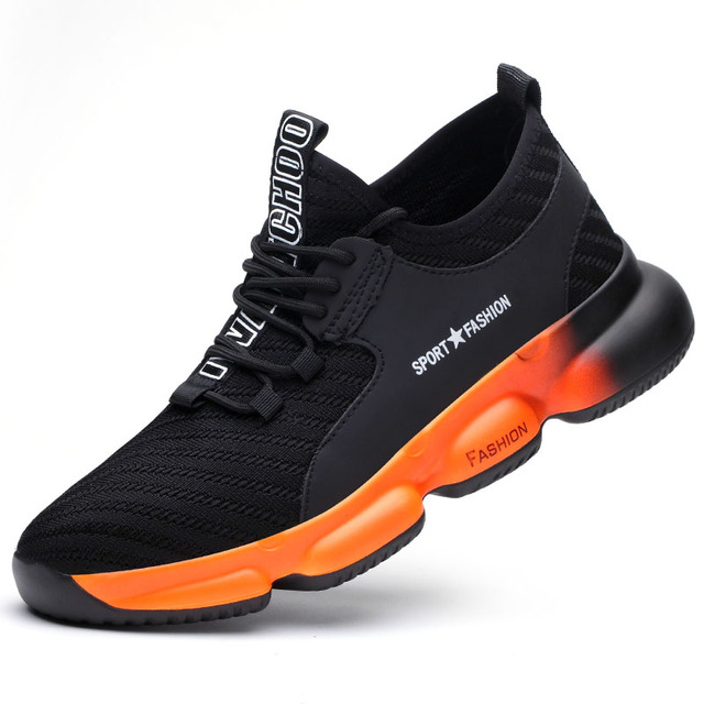 Breathable Work Security Boots Lightweight Steel Toe Cap Protective Sneakers Sport Safety Shoes Casual Shoes for Men