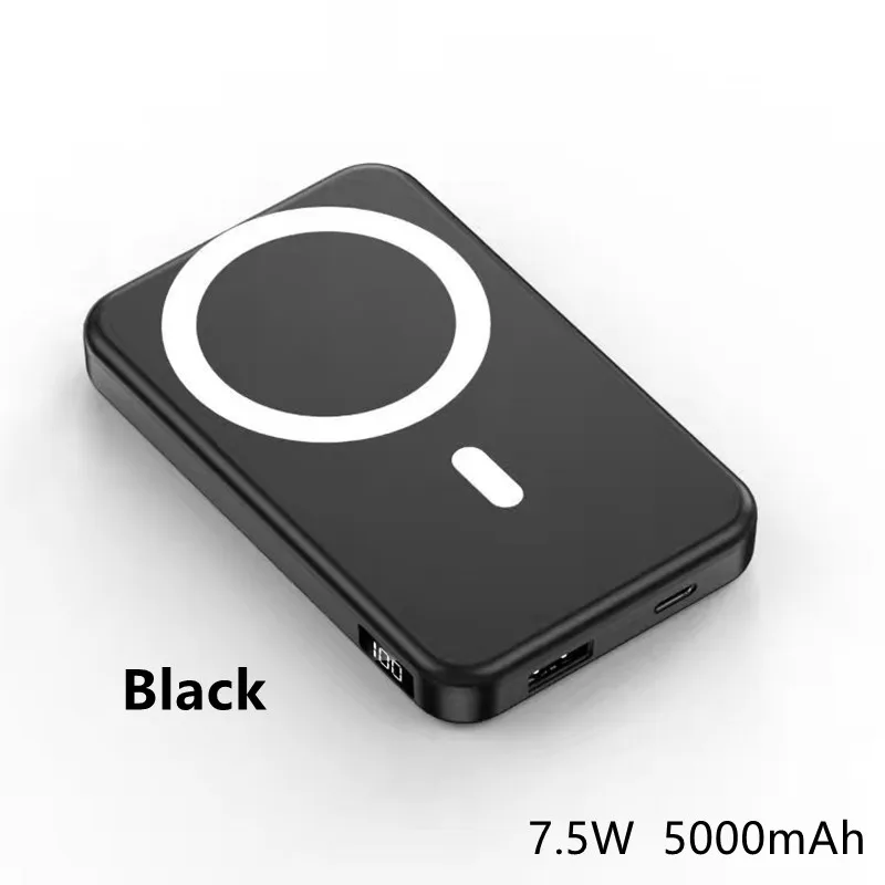 magnetic wireless power bank Magnetic Suction Wireless Charging Treasure PD22.5W Fast Charging Mobile Power Phone  Card Battery External Power For Apple top power bank Power Bank