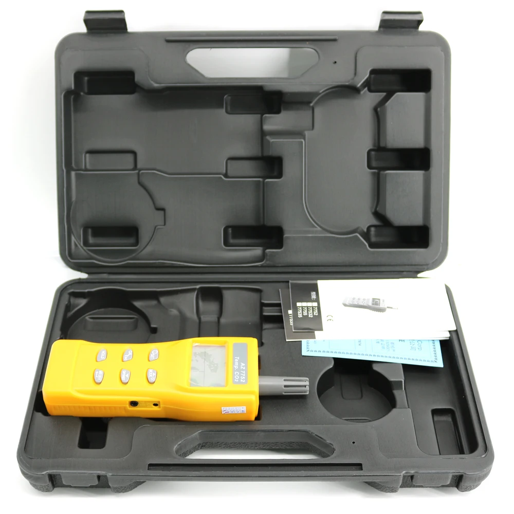 

AZ7752 Digital Gas Detector Portable Carbon Dioxide Detector CO2 Thermometer 0~9999 ppm