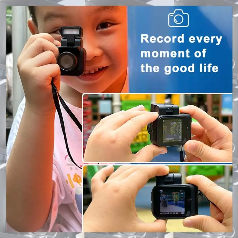 Hot Selling-Monoreflexes Style Mini Camera HD1080P CMOS With LCD Screen Flash Lamp And Battery Dock Portable Video Recorder DV,M