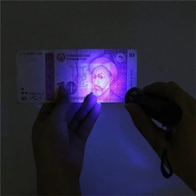 UV Flashlight LED Torch Zoomable Light 395/365nm 3