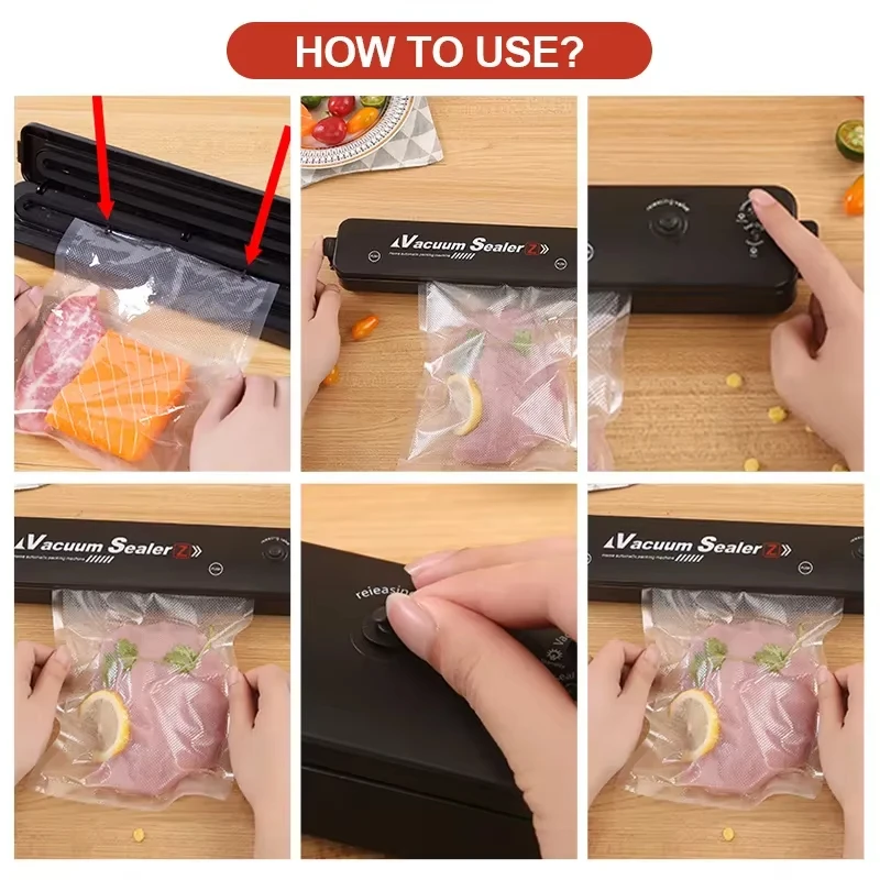 ABX Food Vacuum Sealer with 10pcs Vacuum Bags