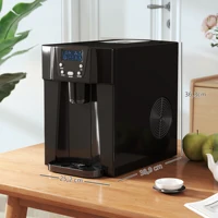 HOMCOM Machine à glaçons avec distributeur d'eau, 12kg en 24h, 9 glaçons en 6-10 minutes, ice maker portable, taille de glaçon réglable, minuterie, réservoir d'eau 3 L, pour maison, cuisine, bar, noir 5