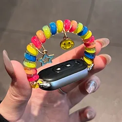 Elastic Stretchable Scrunchie Strap for Xiaomi Smart Band - Gorgeous Bracelet Design (Rainbow)