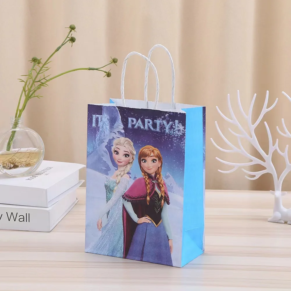 thumbnail image 1 of 5/40 piezas Disney Frozen Princess Girls Birthday Party Decoration Candy Gift Bag Paper Cartoon Aisha Anna Candy Gift Bag Supplies, 1 of 5