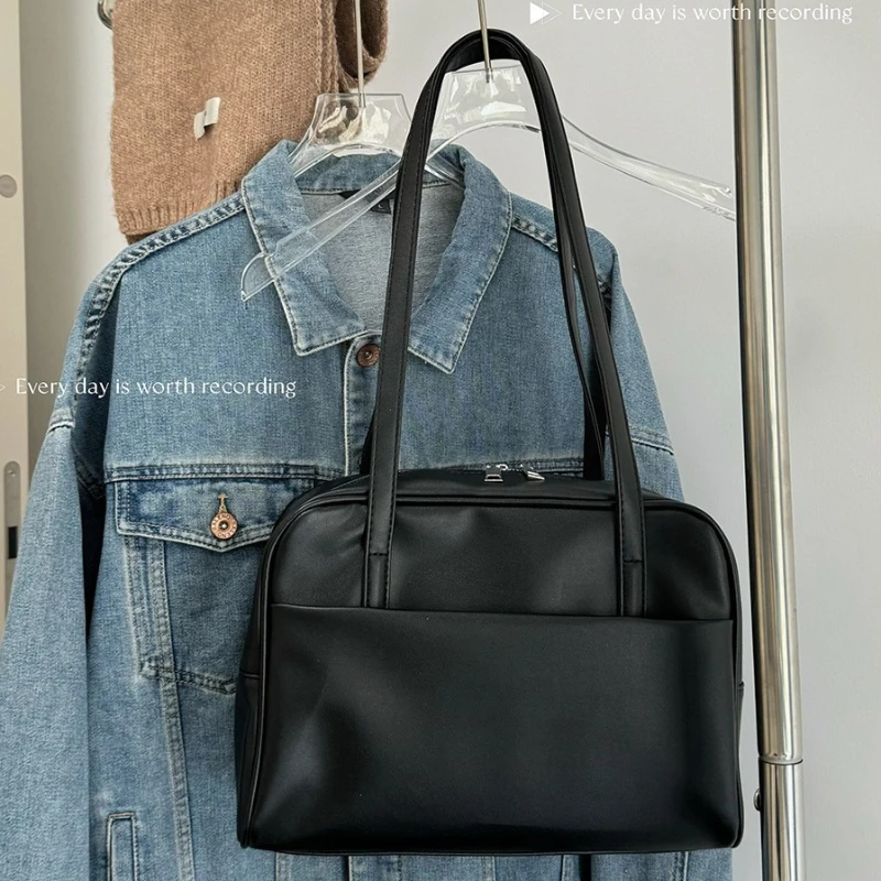 Korean Style Large Capacity Single Shoulder Women's Bag Versatile Vintage Underarm Bag Autumn 2026 New Arrival Tote Bag Handbag