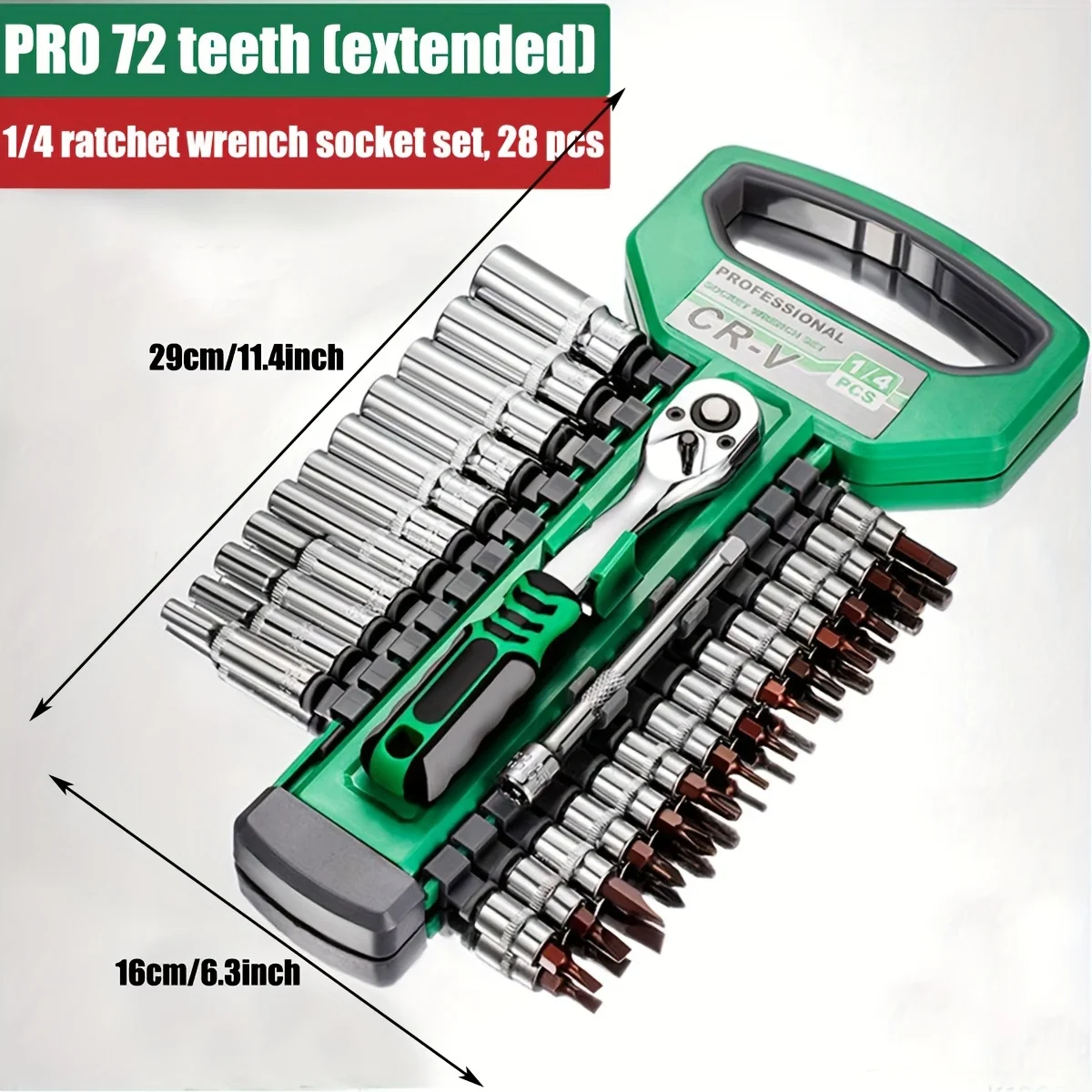 Mophorn Juego De Dados De Impacto , 26 Piezas De 1/2", Dados Profundos, 6 Puntas, Accionamiento