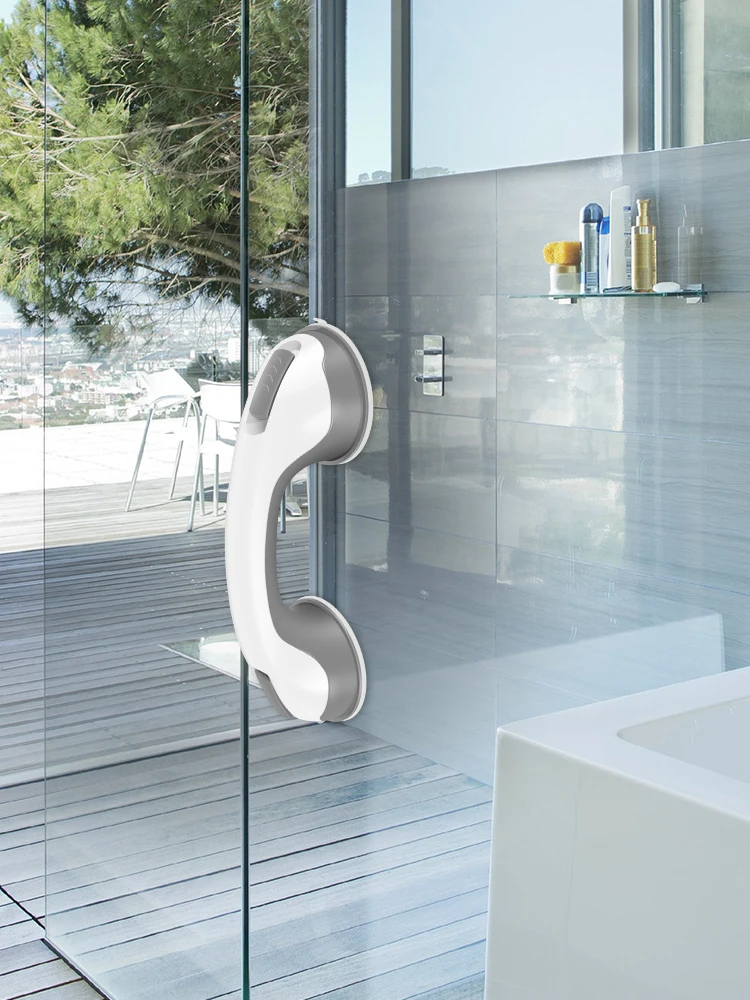 Description Picture 2 of item2pcs Shower Handle Anti-Slip Sturdy Bathtub Safety Handle Strong Hold Suction Cup Bar Handle No Drilling For Handicap Elderly