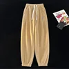 Men Winter Corduroy Plush Extra Thick Pants Lambswool Warm Loose Comfortable Rib Leg Pants Lined Fleece Sports Joggers Trousers 5
