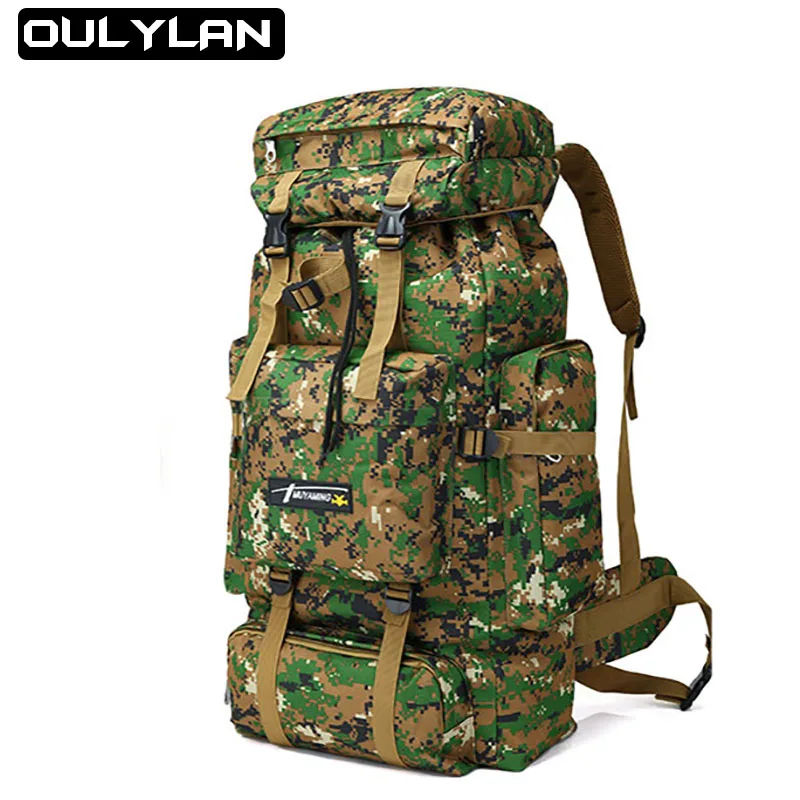 

Outdoor Military Tactical Backpack 70L Large Capacity Luggage Bag Camouflage Mountaineering Camping Hhiking Rucksack Travel Bags