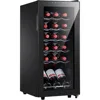 18 Bottle Compressor Wine Cooler Refrigerator,Small Freestanding Wine Fridge,40-66F Digital Temperature Control Glass Door 1