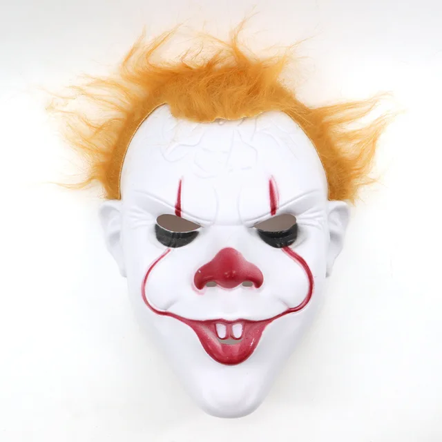 Scary Movie Hard Plastic Mask Wig Party Costume Clown DC Mask The Dark Knight Cosplay Horror Joker Mask Prop Halloween - Image 5