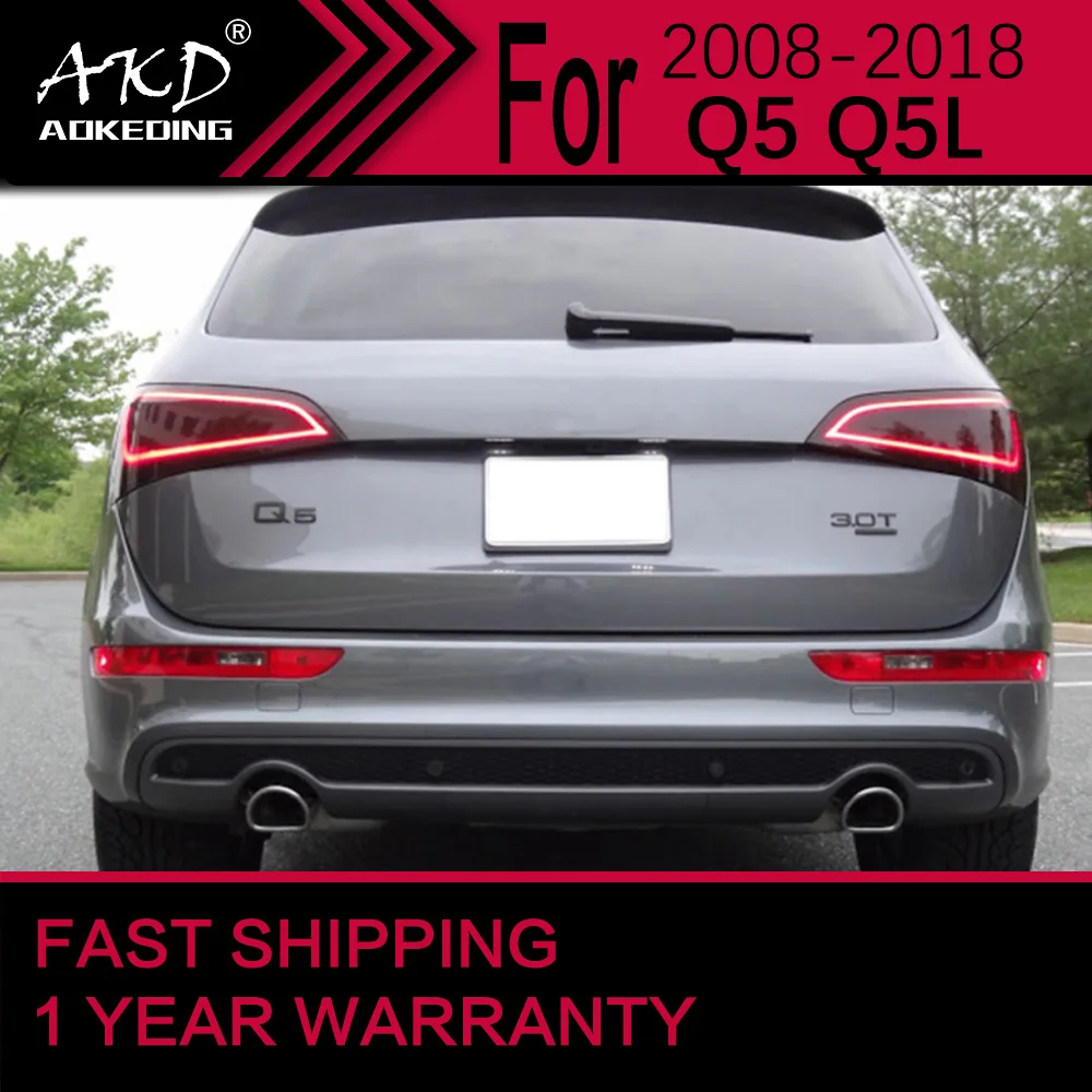 Car Styling Tail Lamp for Audi Q5 Q5L Tail Lights 2008-2018 Q5 LED Tail  Light LED Dynamic Turn Signal Brake Reverse Auto