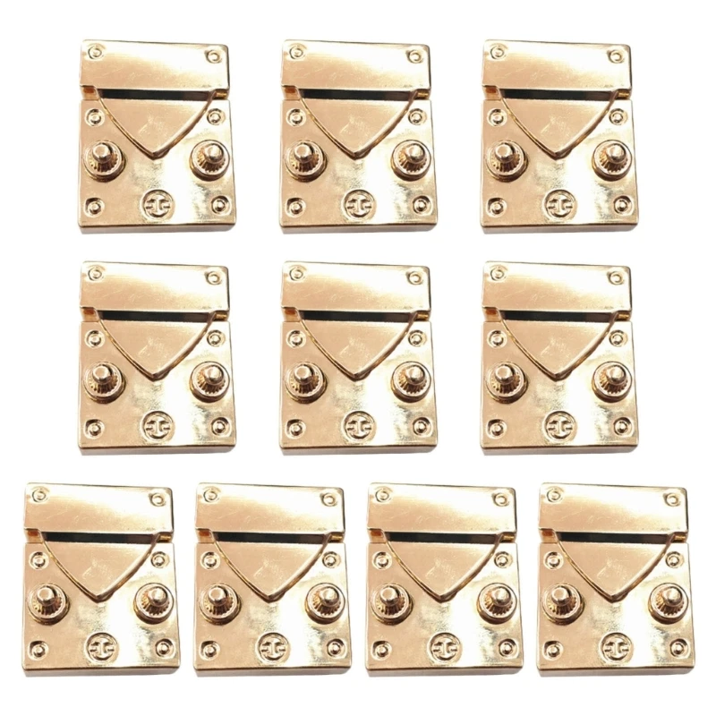 

10pcs Metallic Bag Lock Buckle Durable Fashionable Locking Mechanism for Bags