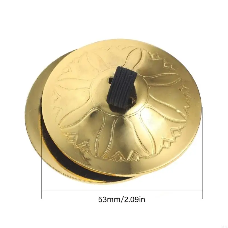 N0PC 2 Pair of Small Cymbals for Kids Finger Cymbals Belly Dance Metal Finger Musical Instruments for Dancer
